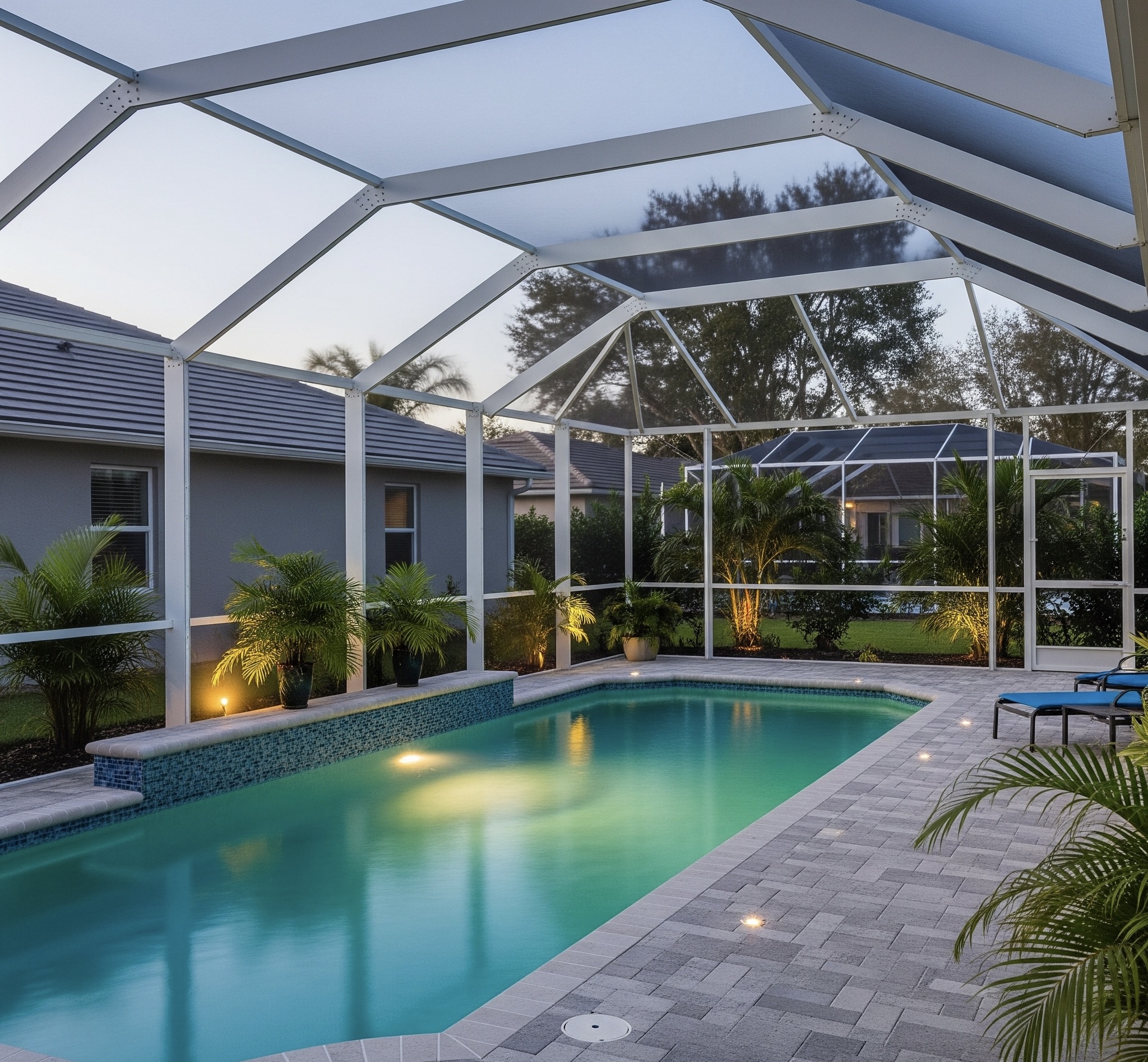 Screening Dunrite pool cage or lanai project photo — Extending the Life of Your Pool Screen: Simple Habits That Help