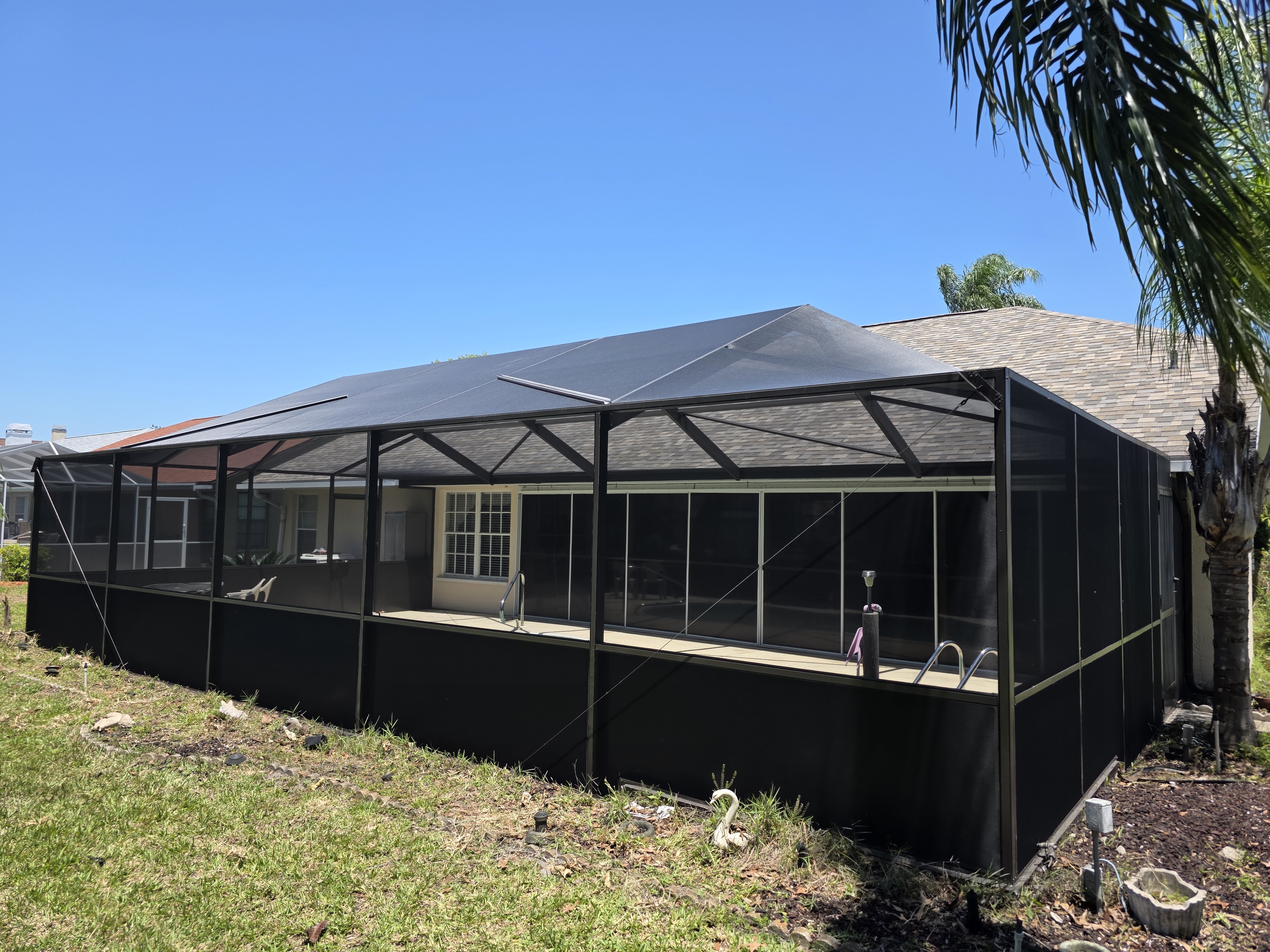 Screening Dunrite pool cage or lanai project photo — No-See-Um Screen for Lanais: Keeping Tiny Bugs Out Without Losing Breeze